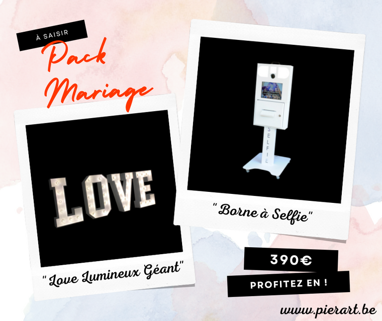 pack photobooth + love géant